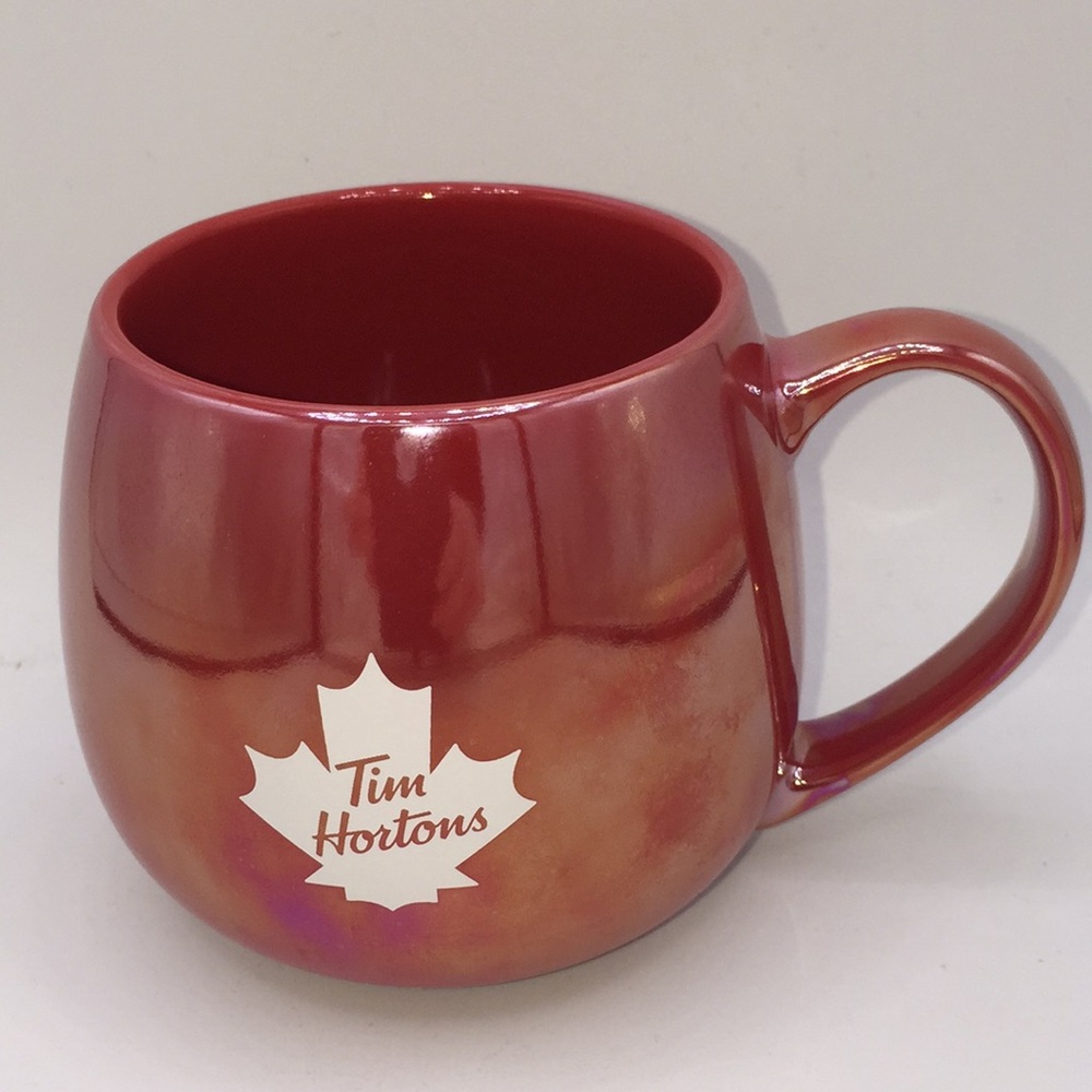 Tim Hortons 2020 Red Iridescent Maple Leaf Canada Mug